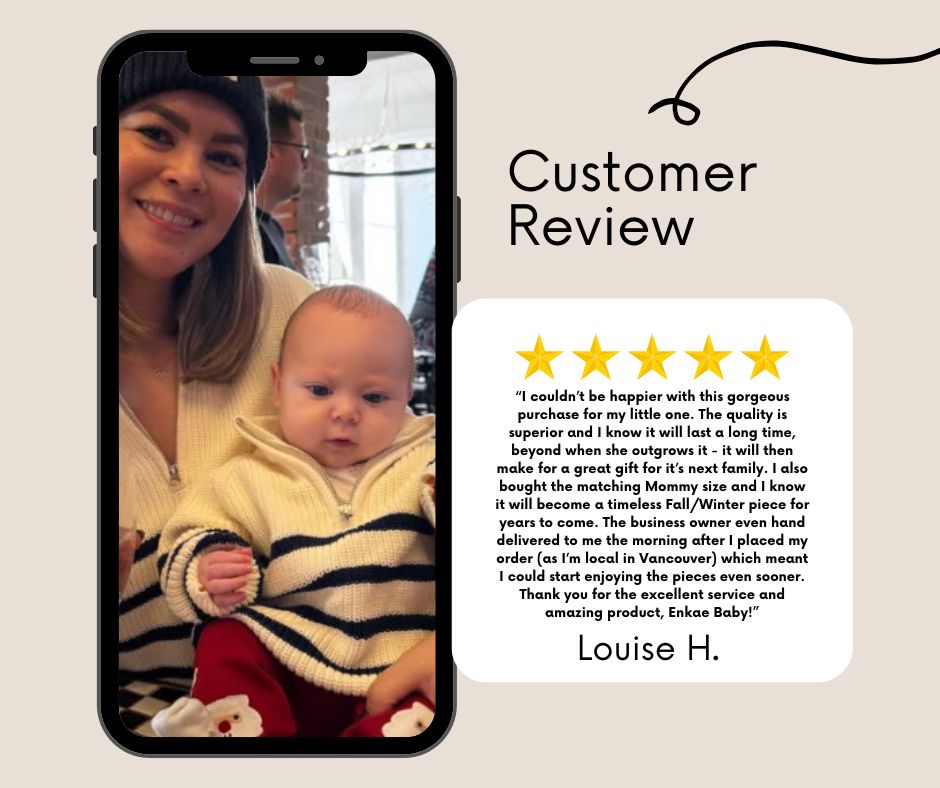 Half Zip Striped Mommy Sweater