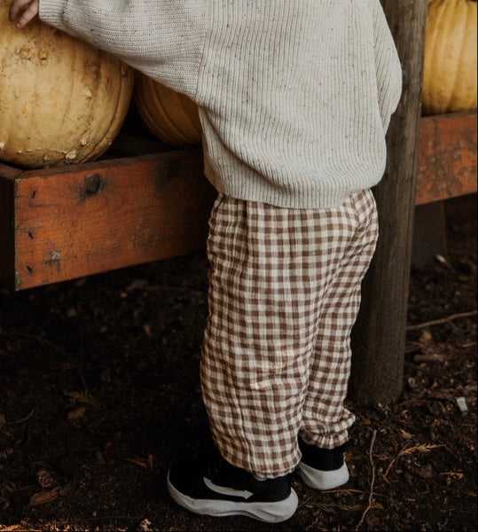 Easy Gingham Pant - 100% Baby & Toddler Cotton Pants for Active