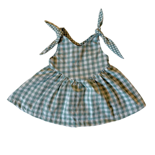 Sage Gingham Dress