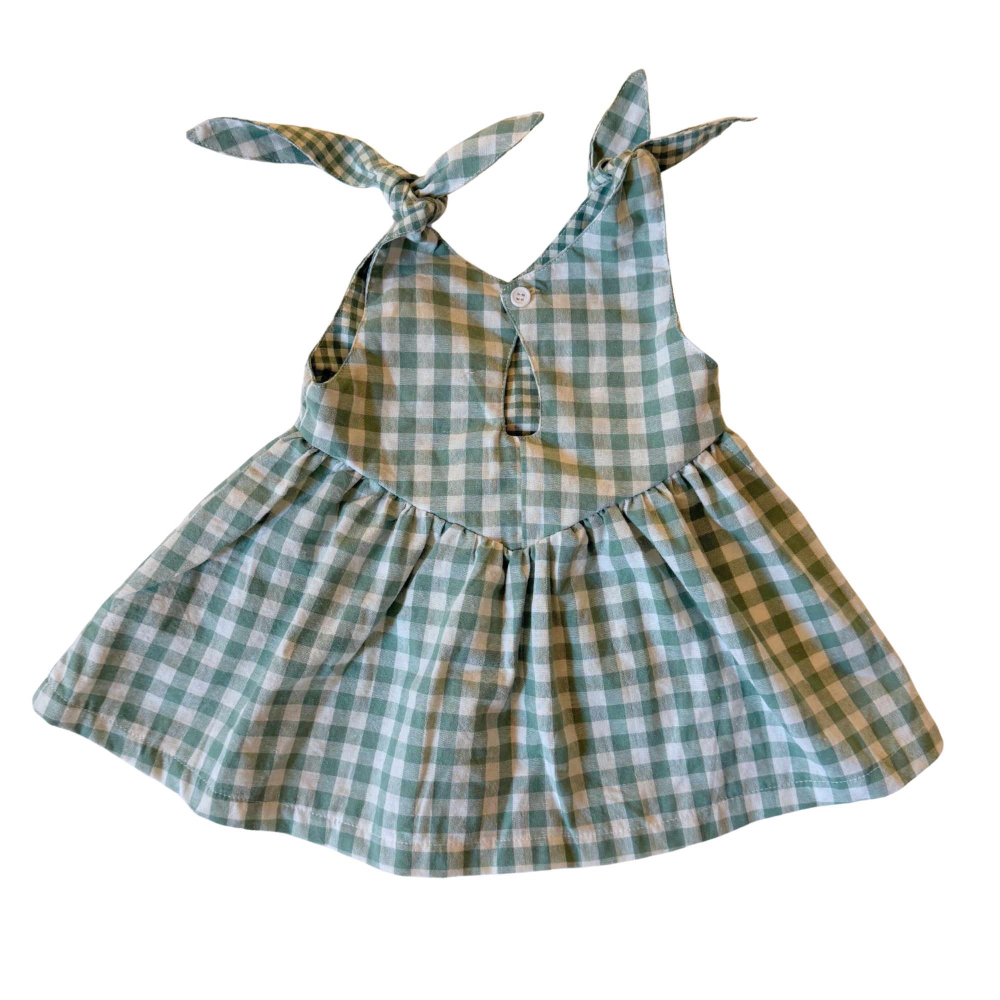 Sage Gingham Dress