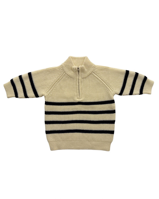 Voyage Half Zip Striped Sweater