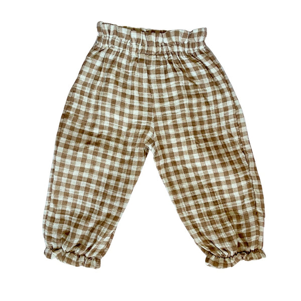 y-oir◡̈SOIL | GINGHAM WIDE EASY PANTS Easy Gingham Pant – Enkae Baby