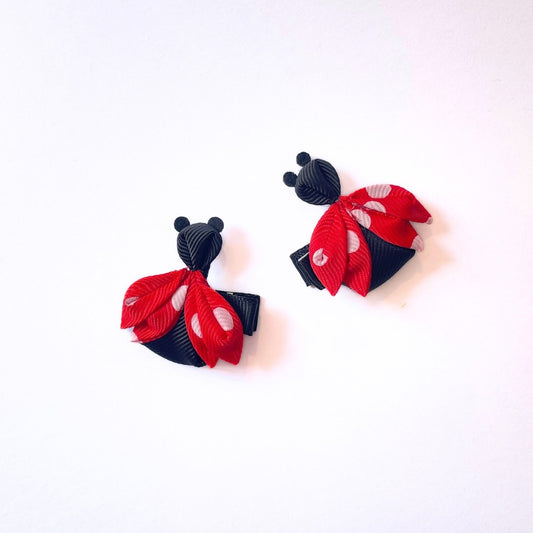 Ladybug Hair Clips