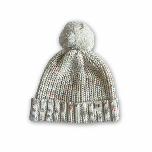 Chunky Pom-Pom Toque 'Wheat'