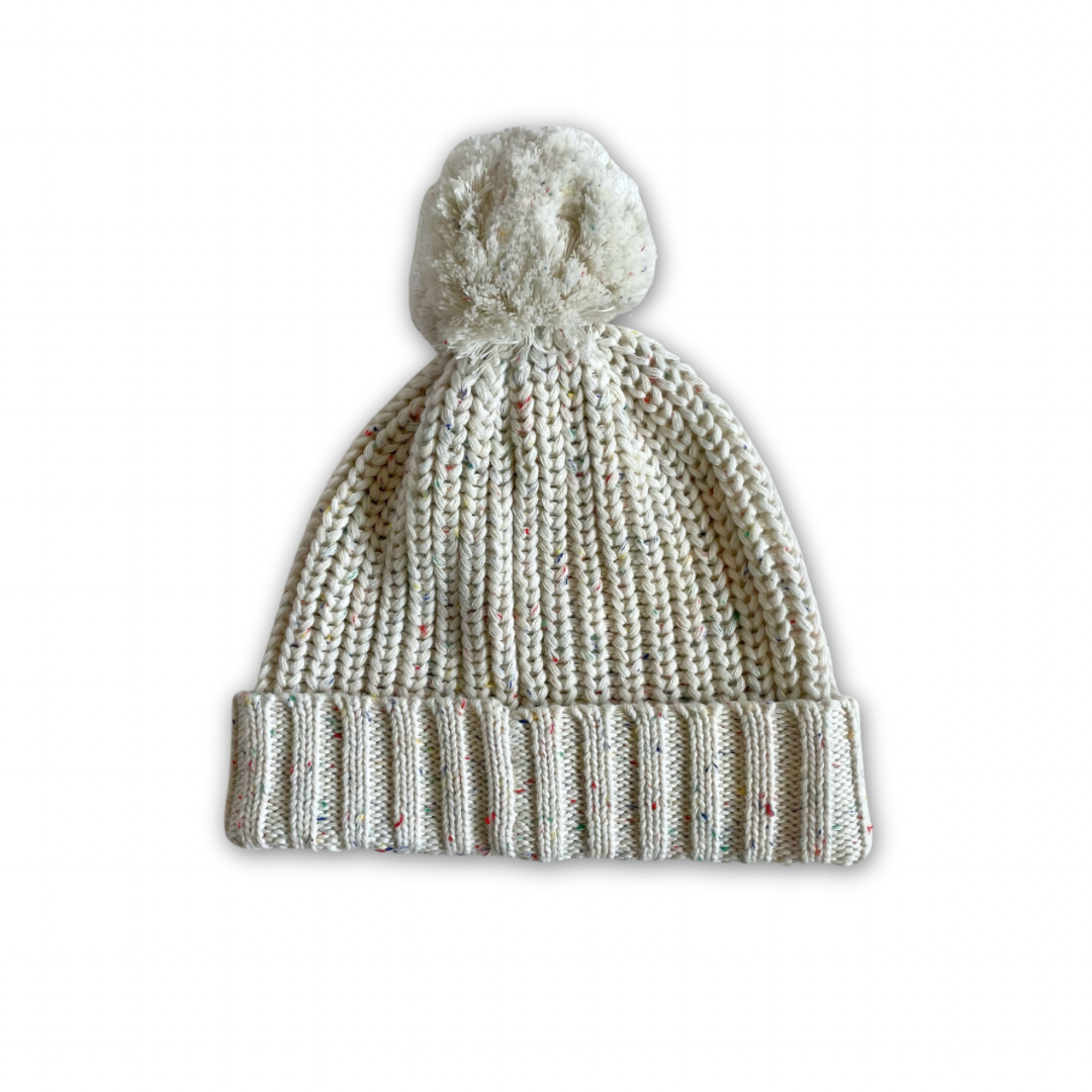 Chunky Pom-Pom Toque 'Wheat'