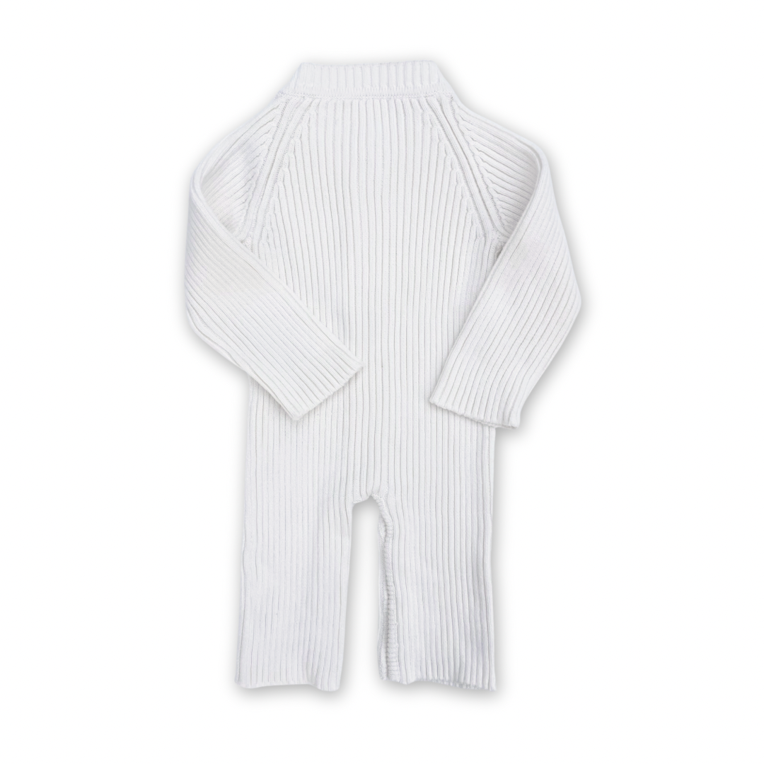 Ribbed Romper 'Snow'