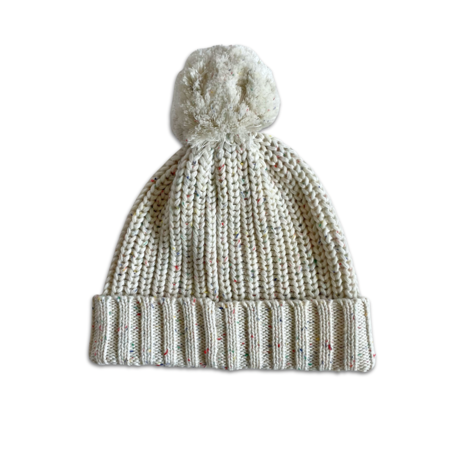 Chunky Pom-Pom Toque 'Wheat'