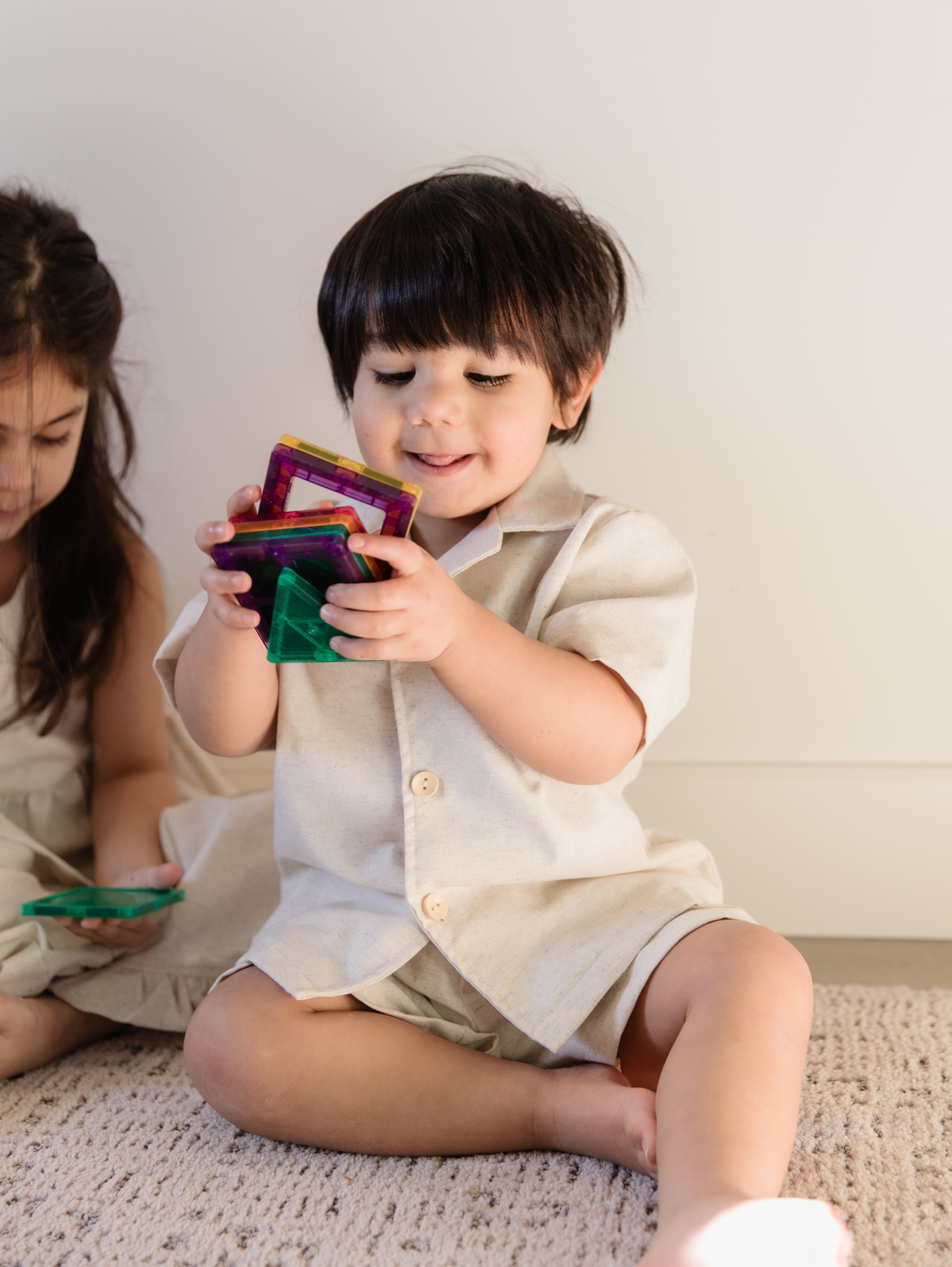 Oat Linen Shorty Set