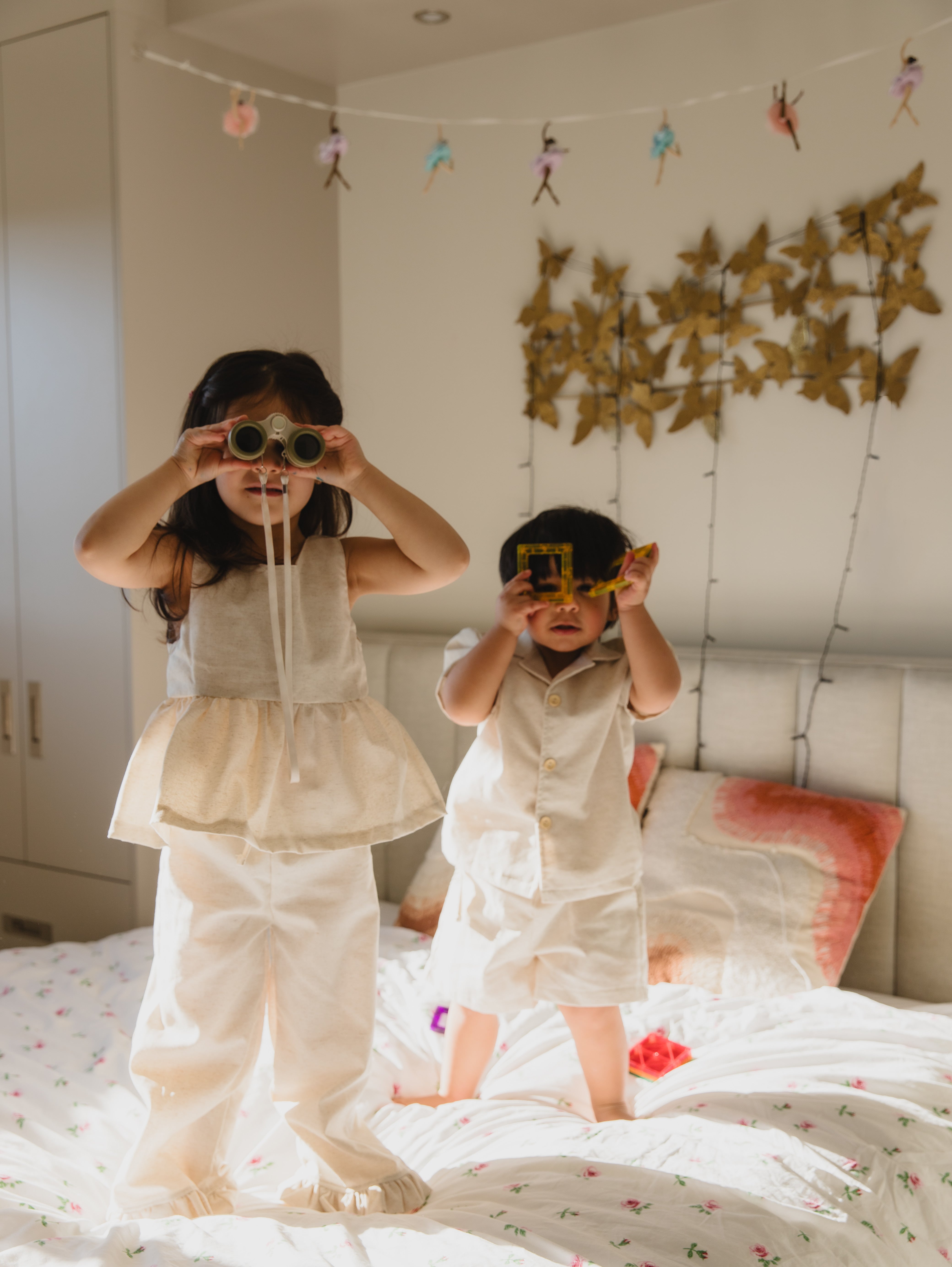 Oat Linen Shorty Set