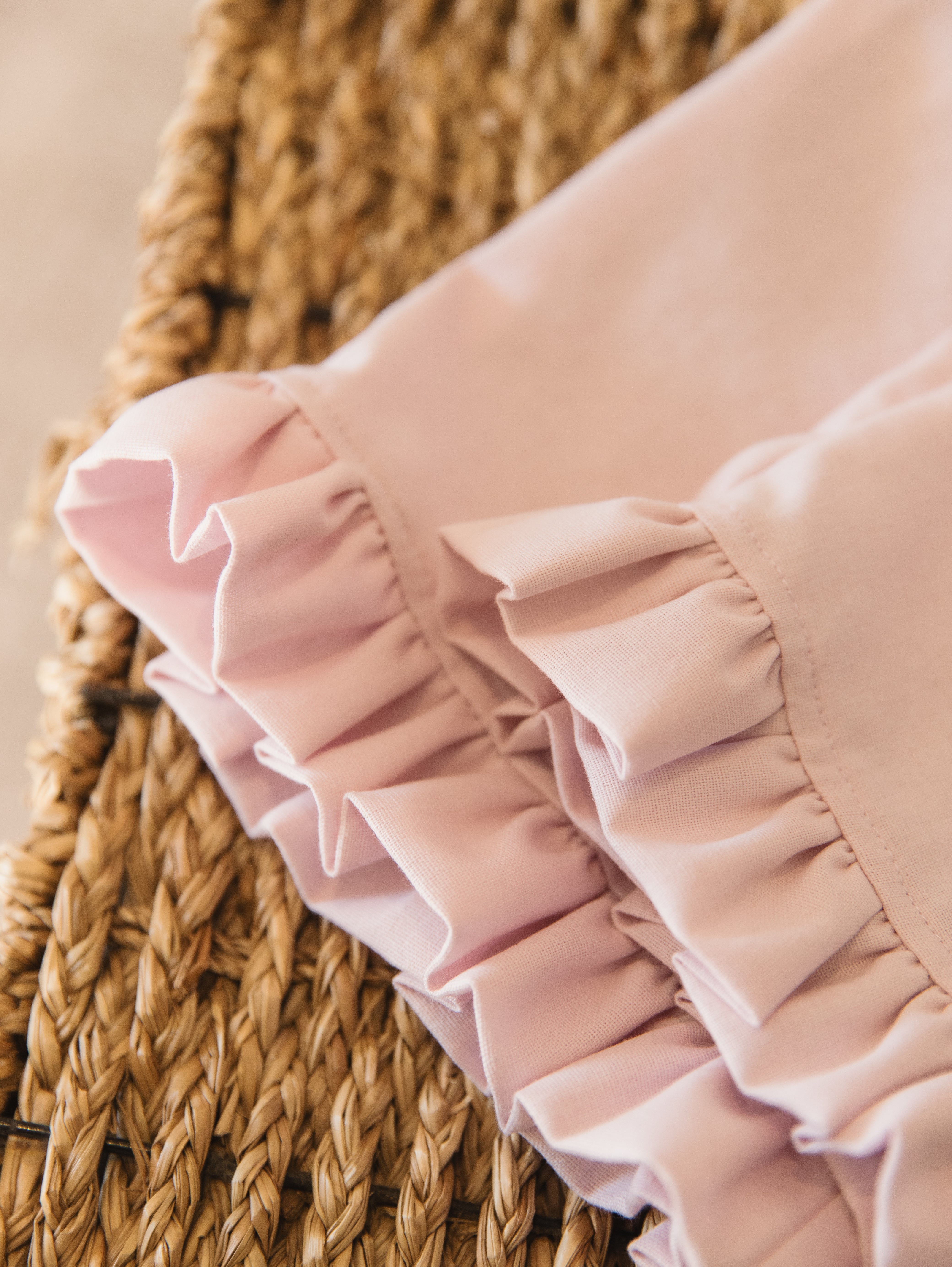 Blush Linen Ruffle Set