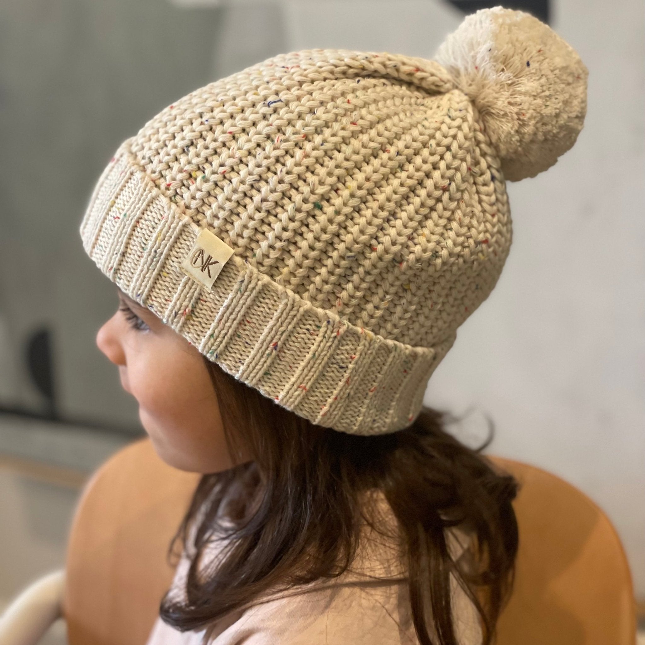 Chunky Pom - Pom Toque 'Wheat' - Enkae Baby