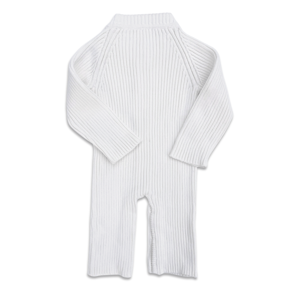 Ribbed Romper 'Snow' - Enkae Baby